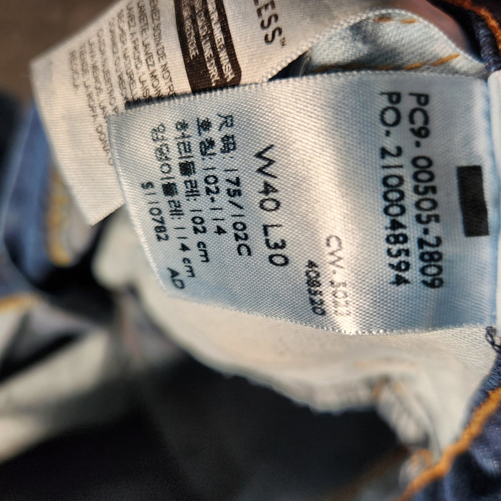 Levi's 505 Jeans Men's 40X30 Blue Dark Wash Straight Fit‎ Classic Denim - Picture 8 of 12